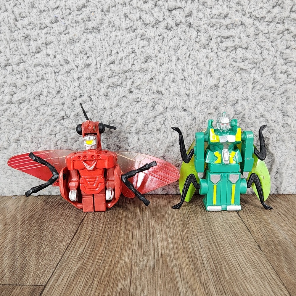 Vintage Transforming Insect Robot Lot 2‎ Insecto Robot Style Bug Toys 90s China
